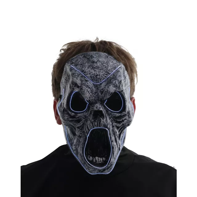 Light-Up EL Wire Wailing Spirit Half Mask at Spirit Halloween